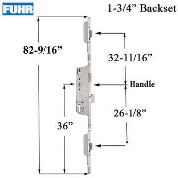 16mm FUHR hook 45/92, BH 26-1/8, TH 32-3/4 Door 82-9/16" - SS